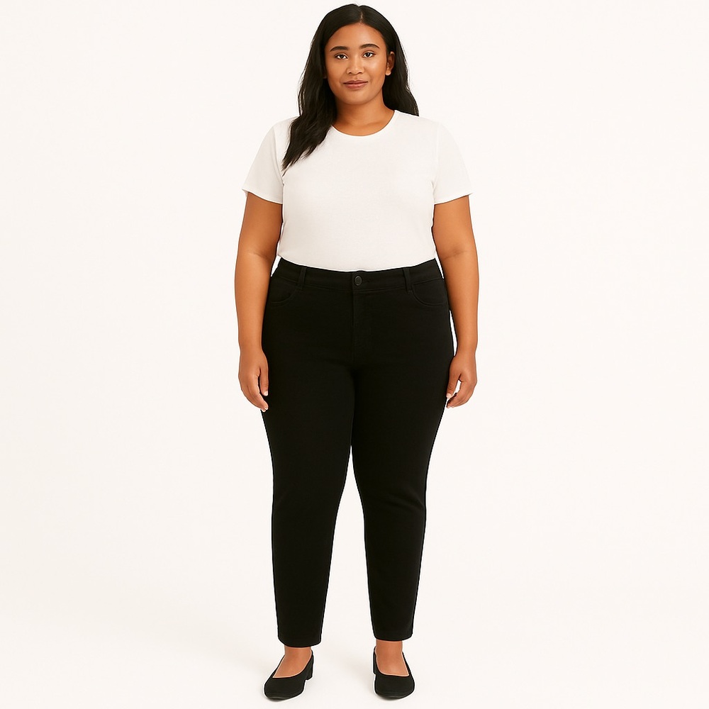 Not Available: Coldwater Creek Shapeme Black Cropped Jeans